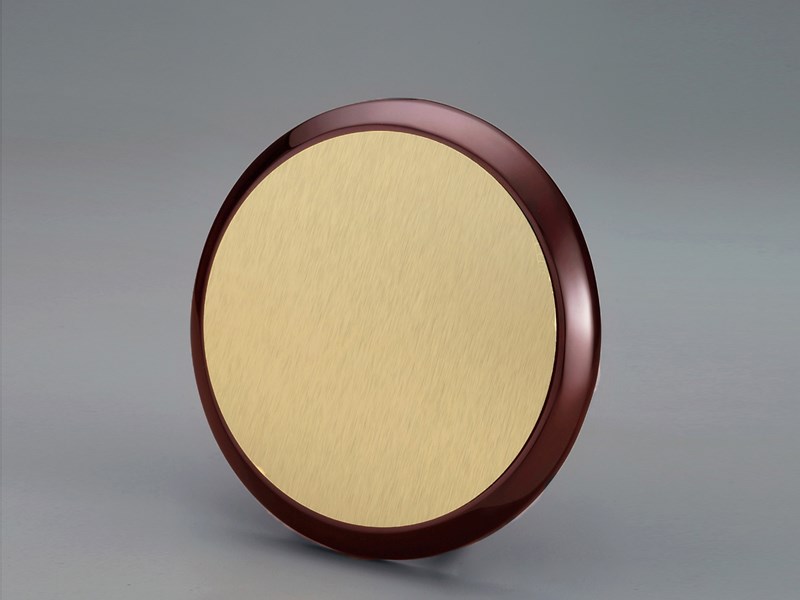 Round Plaque with gold plate