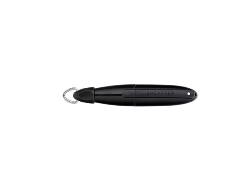Sheaffer Black high gloss resin body, portable cap attached to key ring