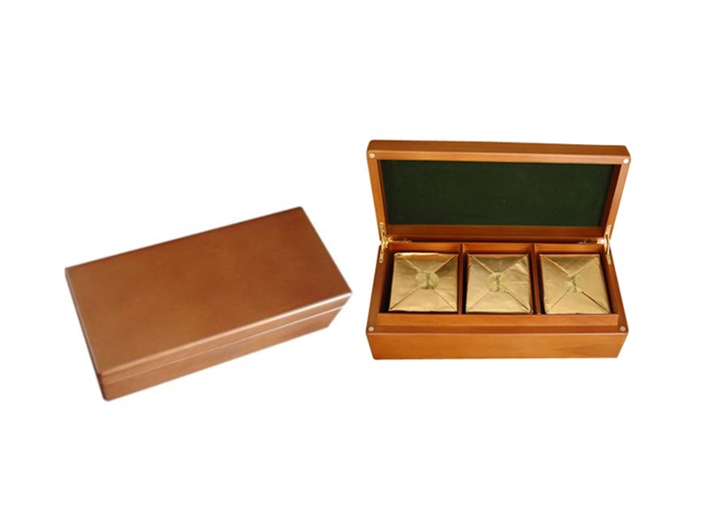 3 Compartment Wooden Tea Box