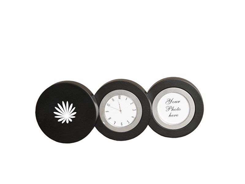 Trio Clock with Single Dial and Photoframe