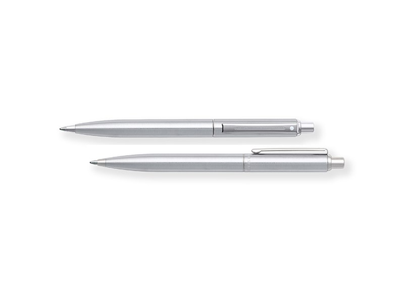 Sheaffer Brushed chrome plate featuring nickel plate trim