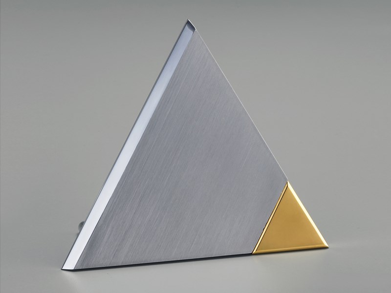 Trianglular Plaque with Gold Plate